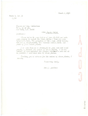 Letter from Don Crabtree to Harper and Row Publishers