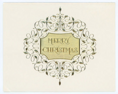 Christmas card from Mary Bell Howard to Don Crabtree