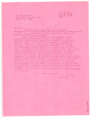 Letter from Don Crabtree to Jack T. Hughes