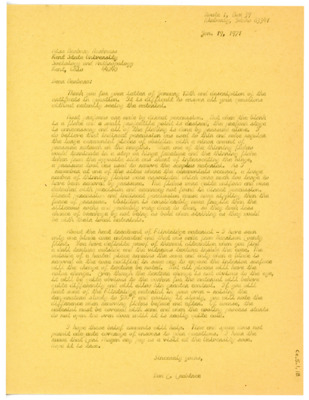 Letter from Don Crabtree to Barbara Harkness