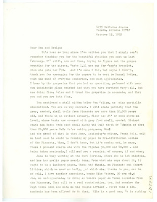 Letter from Julian D. Hayden to Don Crabtree