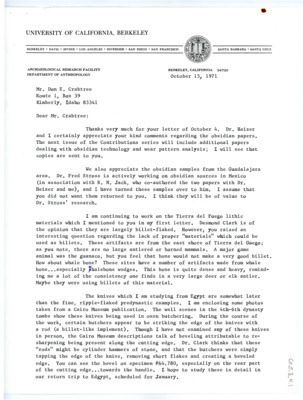 Letter from Thomas Roy Hester to Don Crabtree