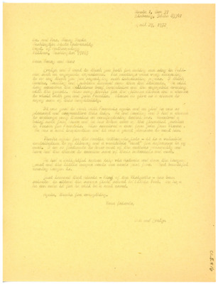 Letter from Don Crabtree to Henry T. Irwin