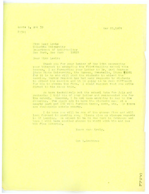 Letter from Don Crabtree to Lucille "Lucy" G. Lewis