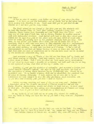 Letter from Donald "Don" E. Crabtree to Lucille "Lucy" G. Lewis