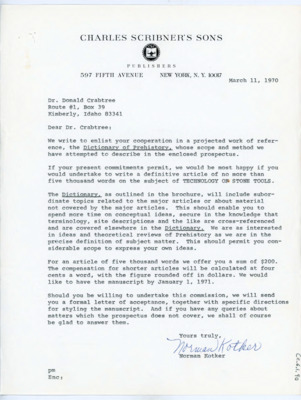 Letter from Norman Kotker to Donald Crabtree