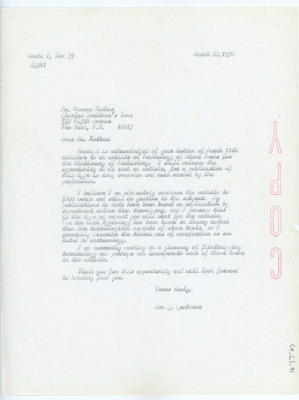 Letter from Donald Crabtree to Norman Kotker