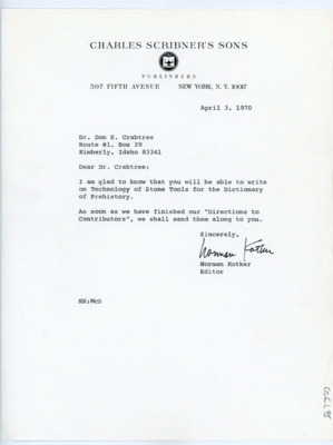 Letter from Norman Kotker to Donald Crabtree