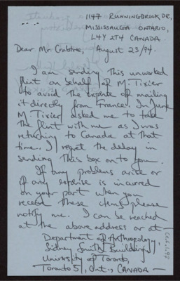 Letter from Gerald Kukan to Donald Crabtree