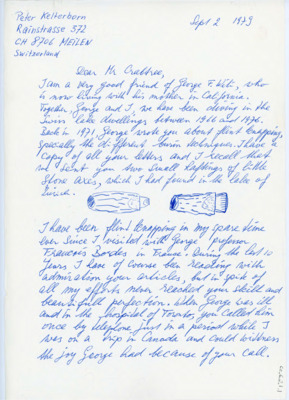Letter from Peter Kelterborn to Donald Crabtree