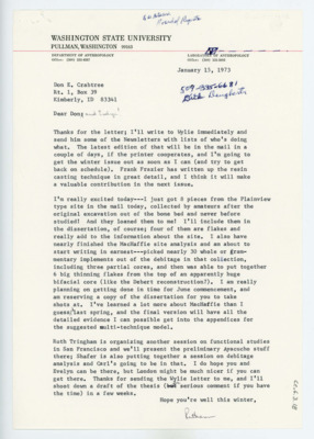 Letter from Ruthann Knudson to Donald Crabtree