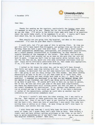 Letter from Ruthann Knudson to Donald Crabtree