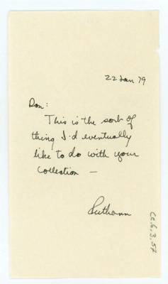 Note from Ruthann Knudson
