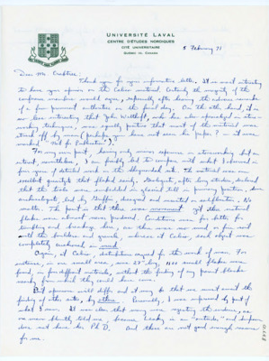 Letter from Thomas Lee to Donald Crabtree