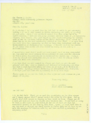 Letter of recommendation for Carl Phagan from Donald Crabtree