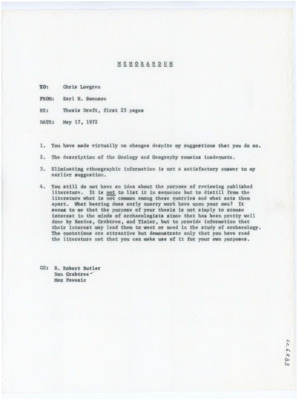 Comments on Chris Lovgren's thesis from Earl Swanson