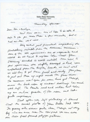 Letter from Chris Lovgren to Donald Crabtree
