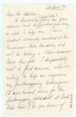 Postcard from Mary Dell Lucas to Donald Crabtree