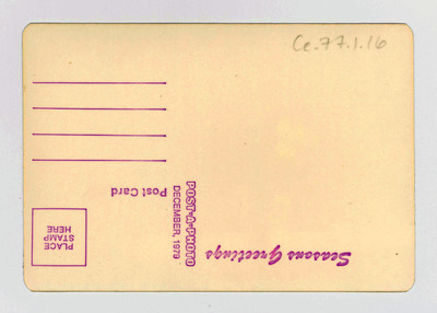 The back of a blank "Post-A-Photo" postcard.