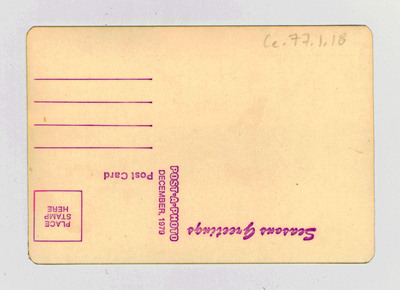 The back of a blank "Post-A-Photo" postcard.