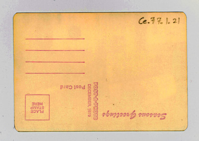 The back of a blank "Post-A-Photo" postcard.