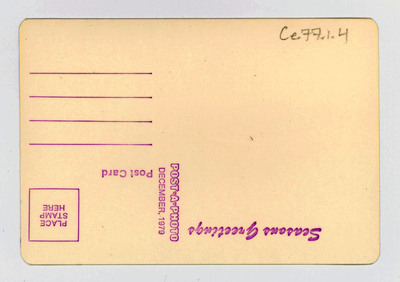 The back of a blank "Post-A-Photo" postcard.