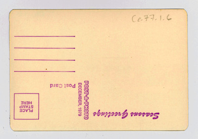 The back of a blank "Post-A-Photo" postcard.
