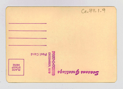 The back of a blank "Post-A-Photo" postcard.