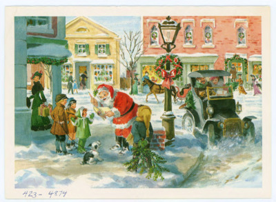Holiday card from Peggy and Aran Morgan to Don Crabtree