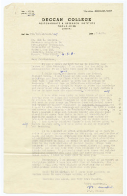 Letter from V.N. Misera to Don Crabtree