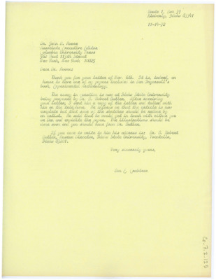 Letter from Don Crabtree to John D. Moore