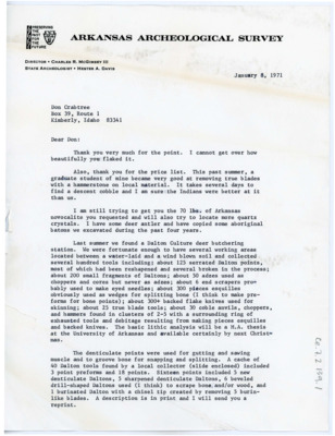 Letter from Dan F. Morse to Don Crabtree