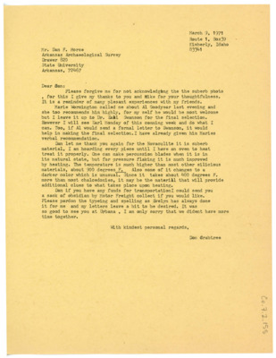 Letter from Don Crabtree to Dan F. Morse