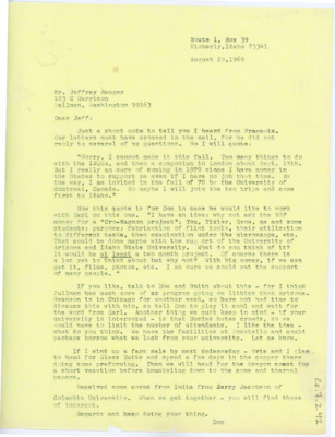 Letter from Don Crabtree to Jeffrey Mauger