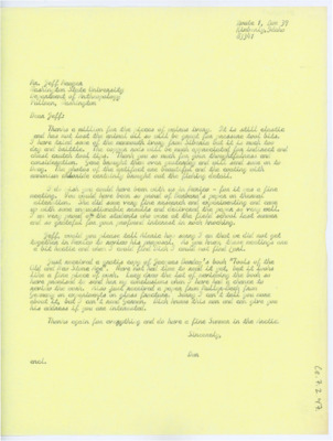 Letter from Don Crabtree to Jeffrey Mauger