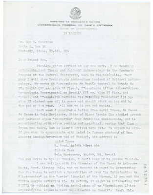 Photocopy of a letter from Tom O. Miller to Don Crabtree.