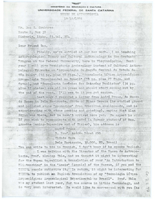 Photocopy of a letter from Tom O. Miller to Don Crabtree.