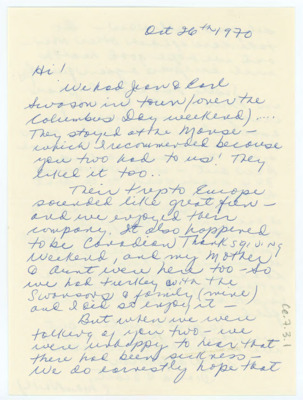 Letter from Diane and Richard "Scotty" S. MacNeish to Don and Evelyn Crabtree