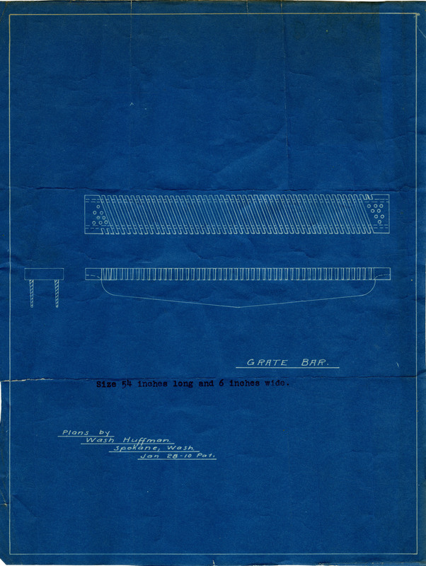 Grate bar blueprint. Size 54 inches long and 6 inches wide.