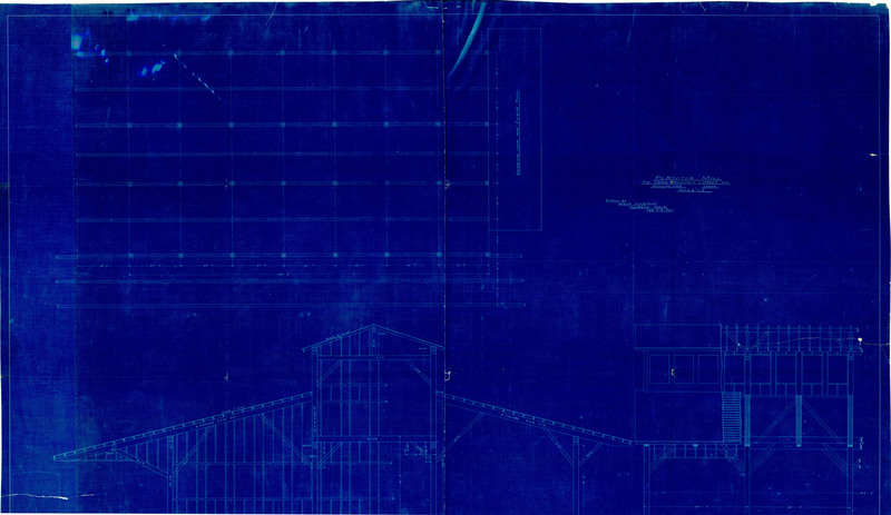 Planing mill blueprint for the Craig Mountain Lumber Co. Winchester, Idaho. Plans by Wash Huffman.