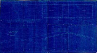Engine room at planning mill blueprint for the Craig Mountain Lumber Company. Winchester, Idaho.