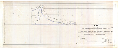 Map showing land required by Craig Mountain Lumber Co. for mill pond right-of-way and depot grounds through allotment's 1,2,3,4,5,6,7, and 8 S5, T35, N.r2W.B.M. and allotment 1 S6,T35 N.R2W.B.M.