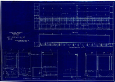 Internal fan reversible circulation type dry kiln designed by the North Coast Dry Kiln Co. for the Craig Mountain Lumber Co. Winchester, Idaho.