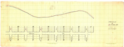 Profile of Algoma St. gutter grade shown. Center crowned 1 foot.
