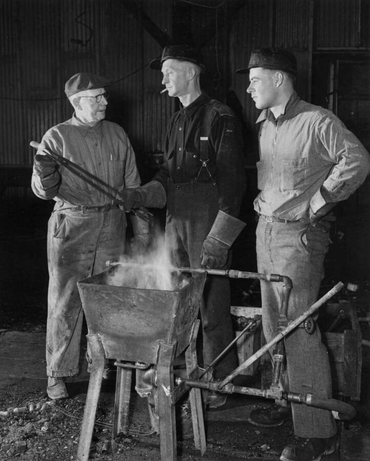 Three workers at smelter