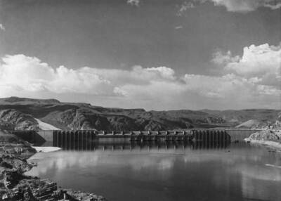 Upstream view of the dam taken from Rattlesnake Peak