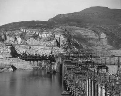 View showing west crane recess