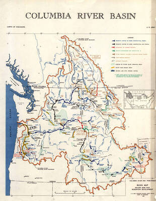 Map of existing and proposed projects throughout the Columbia River Basin.