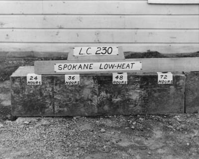 Test of form stripping. Re: stains on concrete