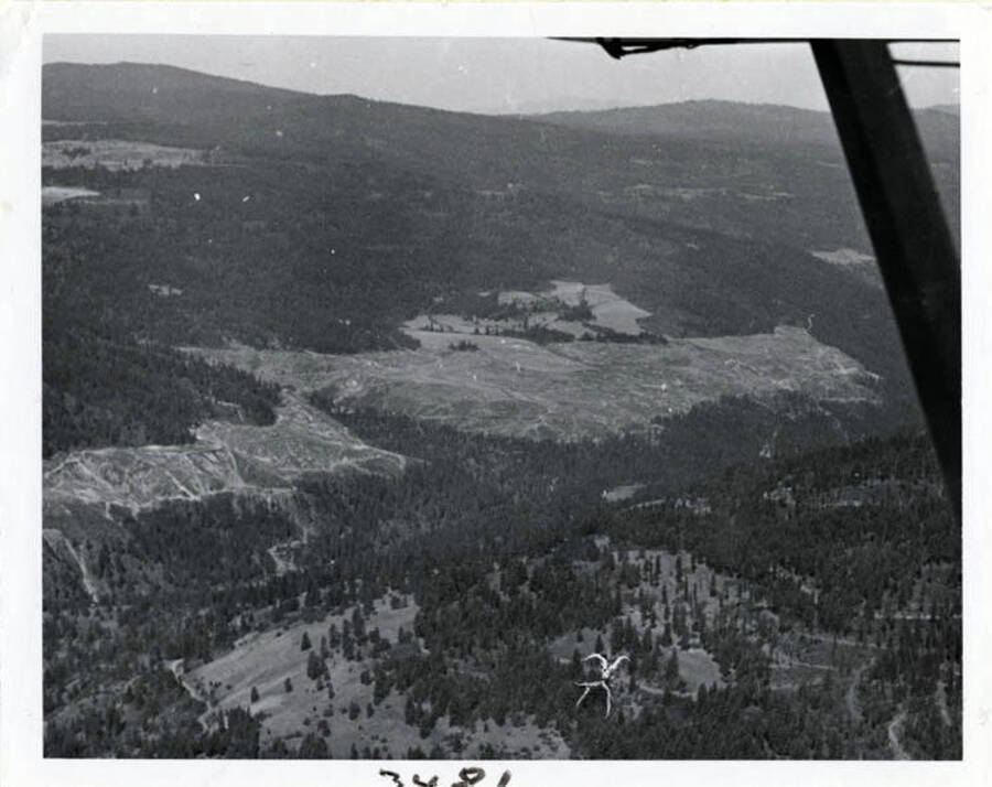 Photograph showing a clearing near Freeman Creek above the dam site about 8 miles.  This is now and will be a great recreation.  Built by the Army Corps of Engineers.